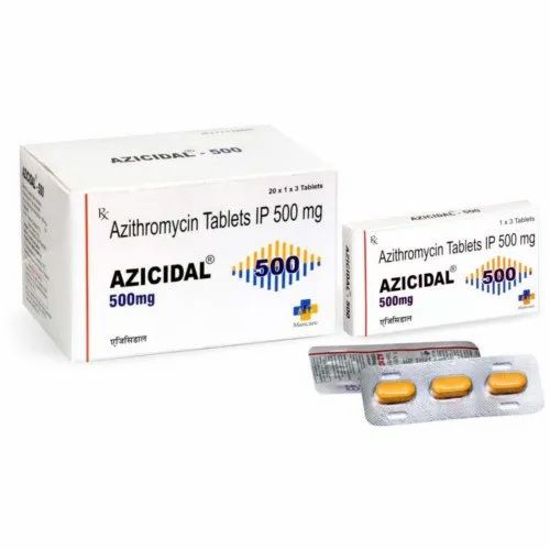 Azicidal Azithromycin Tablets IP, Packaging Size: 3 Tablet Per Strip ...