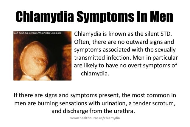 chlamydia first signs in men